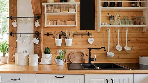 You can make small kitchen look beautiful without hammering nail