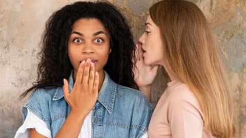 Women exchanging information