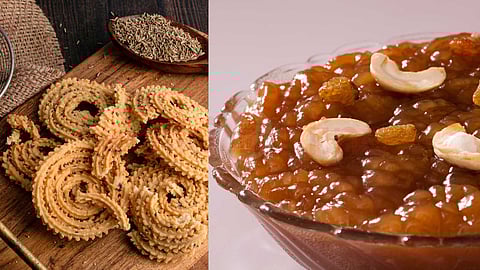 Easy to make halwa and murukku