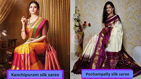 Kanchipuram Vs Pochampally silk saree