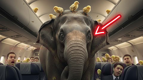 Elephant In Flight