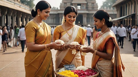 Mothers-in-law and Daughters-in-law buy flowers