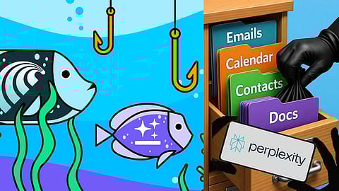 Cartoon of gloved hand stealing purple 'Docs' folders from open filing cabinet drawer.