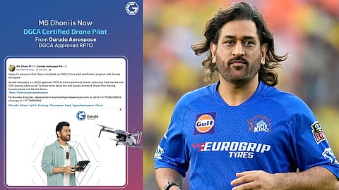 M.S. Dhoni earns drone pilot