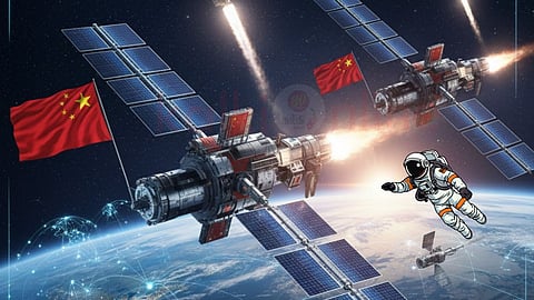 china launch satellite on the space