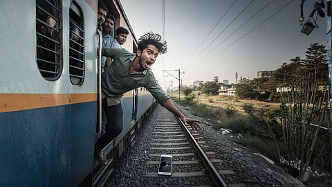 phone Fall From Train