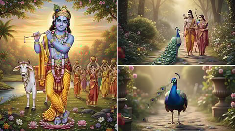 Sri krishna's peacock feather