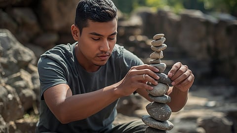 playing Stone Balancing