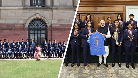 India women’s cricket team with PM Modi and President Murmu