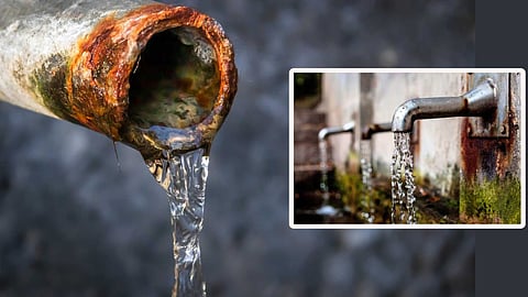 Why is there salt buildup in the pipe?