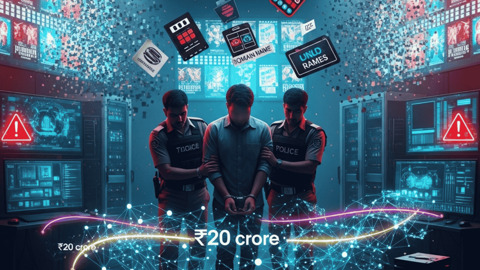 டிஜிட்டல் பைரசி மற்றும் ₹20 கோடி மோசடியில் சந்தேக நபர் கைது