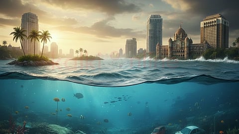 Cities sinking due to rising sea levels