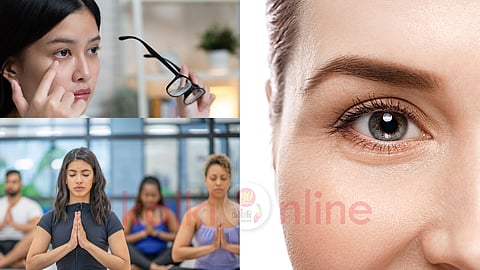 Eye blinking and yogas for eyes