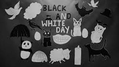 The relationship between black and white and life