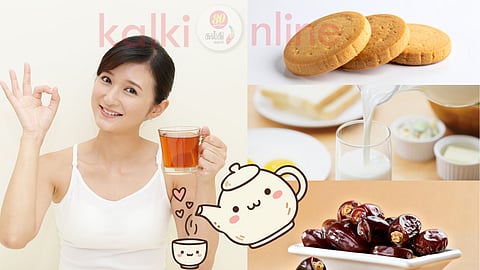 A girl drinking tea and foods to avoid with tea and coffee