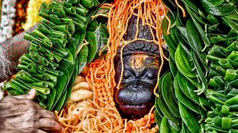 Betel leaf garland for Hanuman