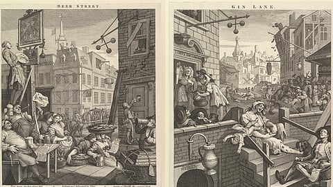 William Hogarth's Gin Lane painting