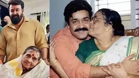 MOHANLAL WITH HIS MOTHER