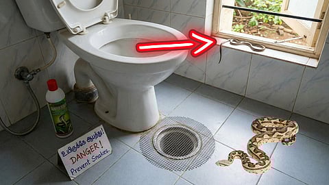 Snake in Toilet