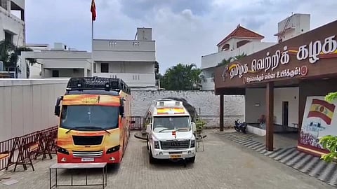 vijay campaign vehicle