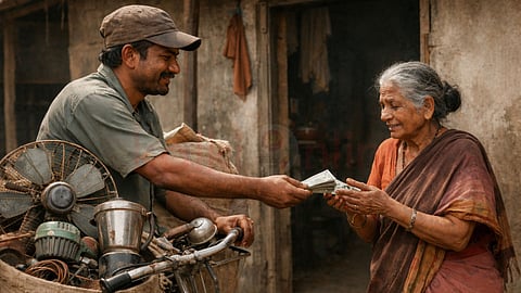 Tamil short story - Iron scrap dealer and an old poor woman