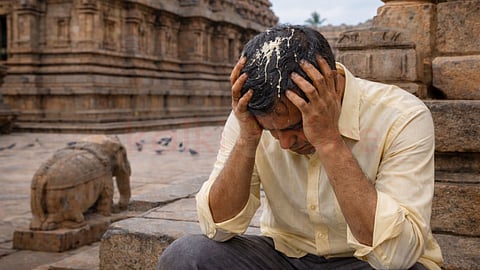 Spiritual Article | A man sitting in temple