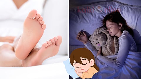 Cricket feet technique and a girl sleeping