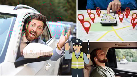 Traffic jam and google maps