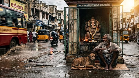 Lord Vinayaka and a beggar