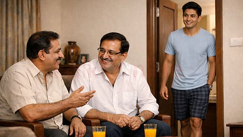 two friends and a young man