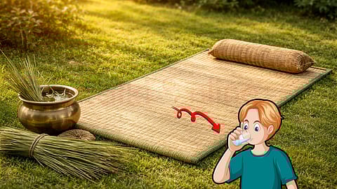 Dharba grass water and mat