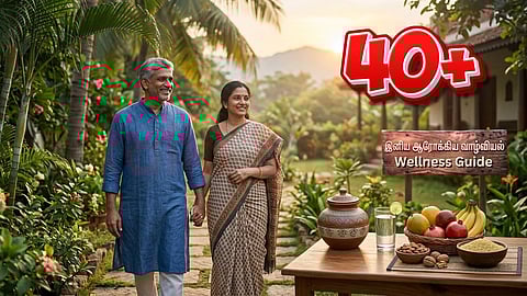 40+ Husband and Wife in the garden