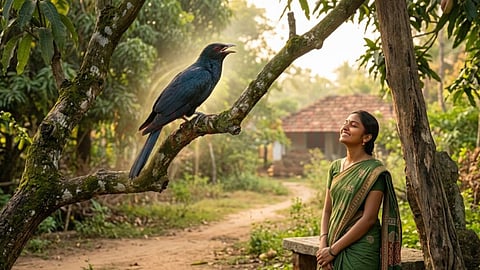 a woman and cuckoo