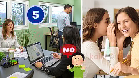 Office gossip with office friends