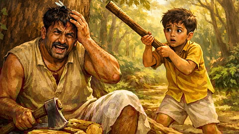 woodcutter and his son | short moral story