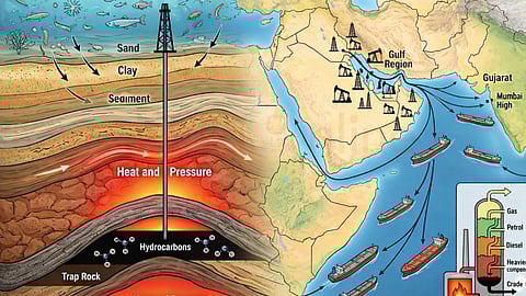 Gulf countries and Formation of crude oil