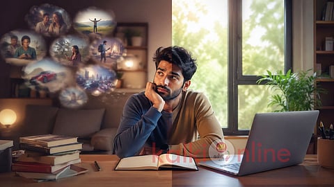 A man thinking about happiness