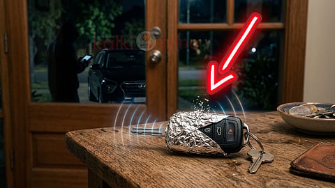 wrap-car-keys-in-aluminum-foil
