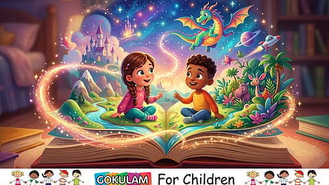 Magic of books illustrations