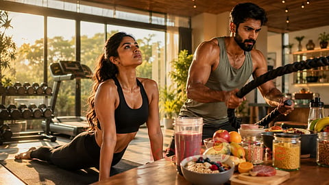 Couple Doing Exercise