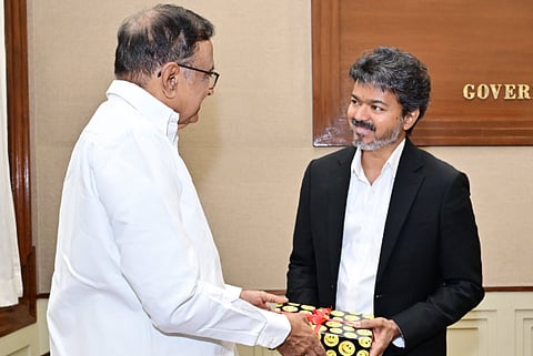 P. Chidambaram met cm vijay