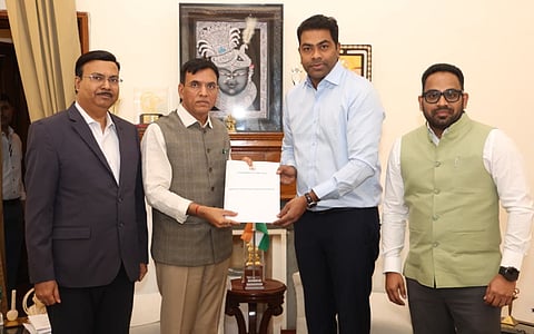 Aadhav Arjuna met Union Minister for Youth Affairs and Sports Manuskh Mandaviya