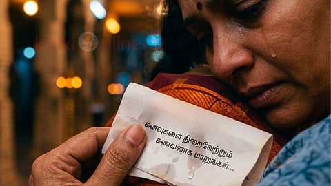 woman with a letter