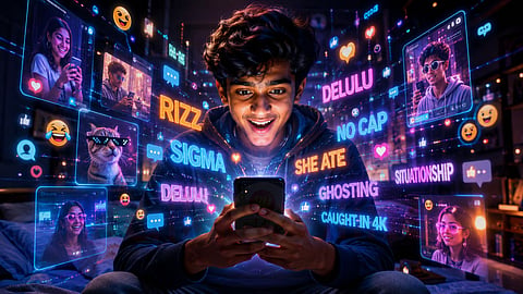 A boy search Gen-z slang words