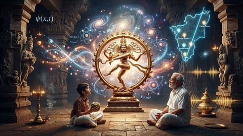 நடராஜர் | grand father and grand son and Nataraja statue science