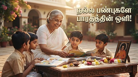 Old woman with Children
