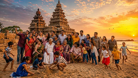 தமிழ் கதை | Family selfie in Mamallapuram