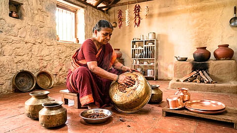 உப்புப் படிவு - traditional cleaning