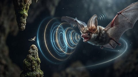 வெளவால் | bat flight echolocation