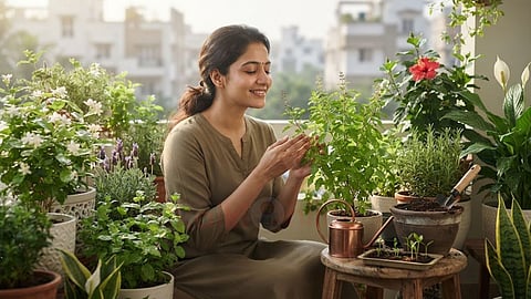 செடிகள் | woman and plants